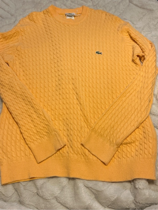 Lacoste Sweaters - Lacoste orang Cable Knit Sweater with Crocodile Logo